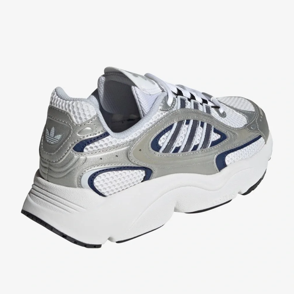 Adidas Ozmillen Metallic Silver and White Running Shoes - Picture 3 of 5